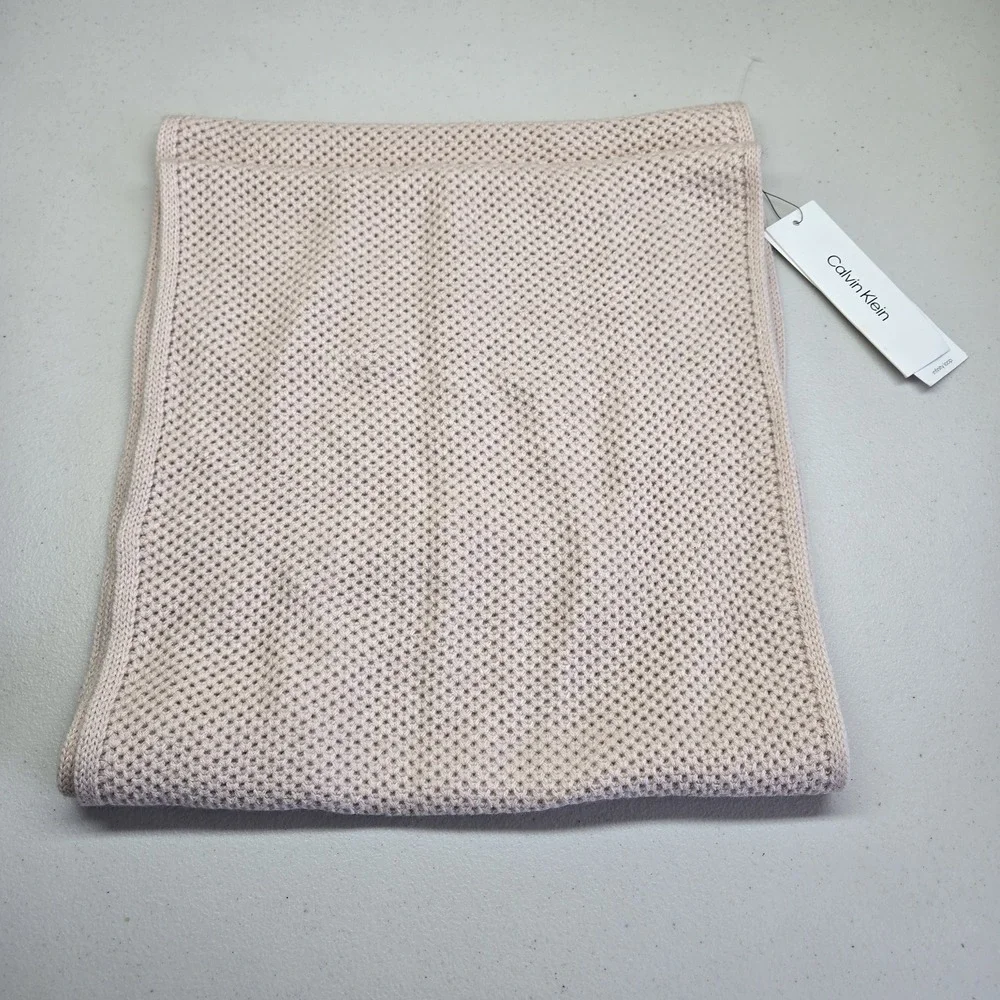 Calvin Klein Women Scarf‎ OS Beige Infinity Loop Knit Texture NWT